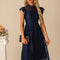 Robe Dentelle Dentelle Marine Élégante