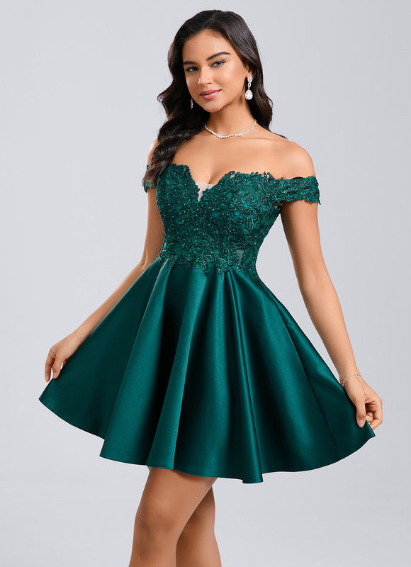 Robe Manche Dentelle - gallery 1