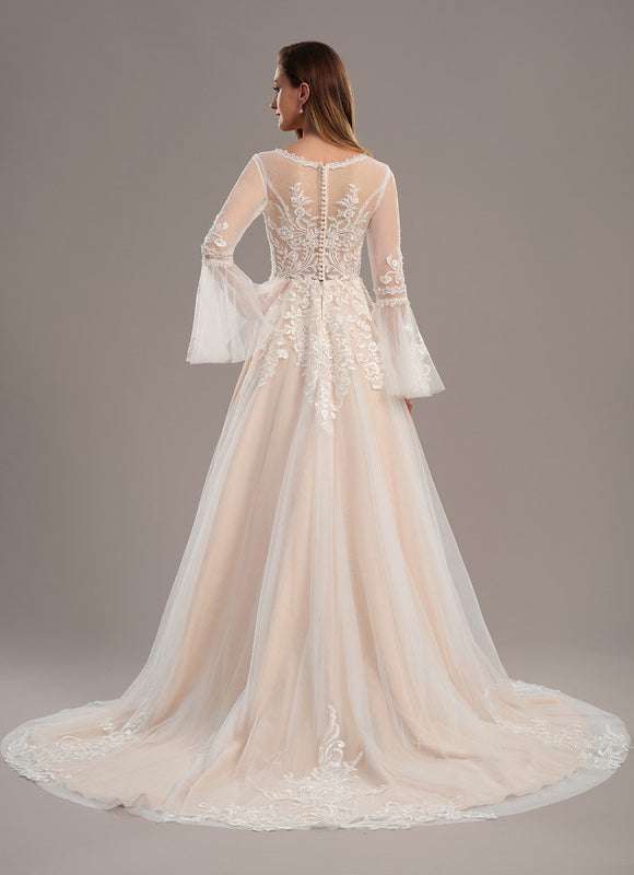 Robe De Mariee Manche Longue Dentelle - gallery 5