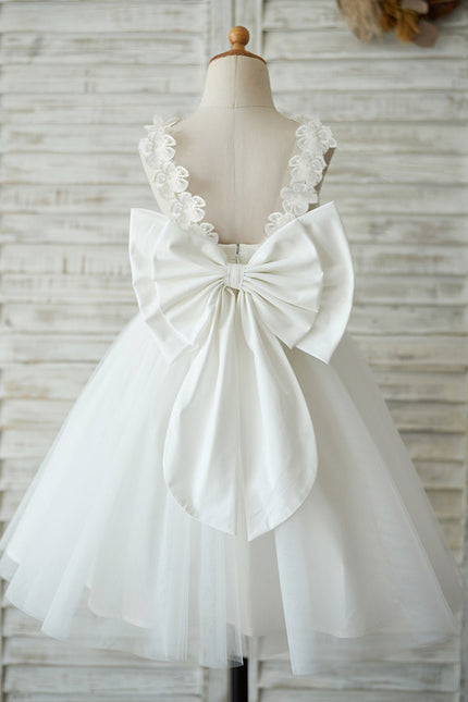 Robe Dentelle Enfant Tulle Satin - gallery 5