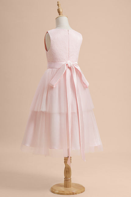 Robe Dentelle Rose Légère - gallery 4