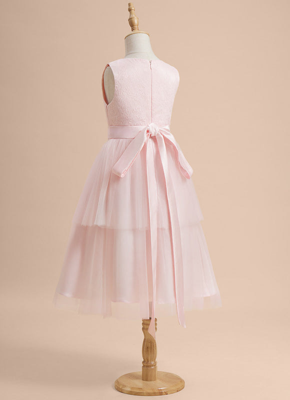 Robe Dentelle Rose Légère - gallery 4