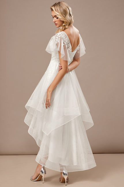 Robe Blanche Voile Et Dentelle - gallery 6