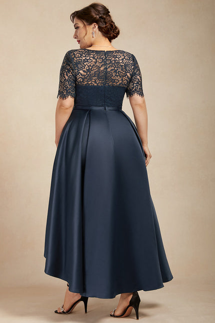 Robe De Soirée Soie Et Dentelle - gallery 9