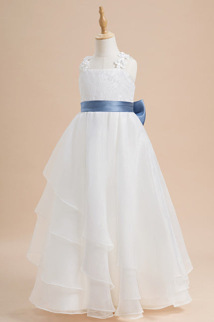 Robe Dentelle Blanche À Volants - gallery 6