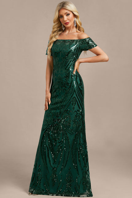 Robe Dentelle Émeraude Scintillante - gallery 3