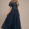 Robe Dentelle Dentelle Bleu Nuit
