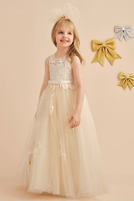 Robe Dentelle Enchantée Beigée - gallery 4