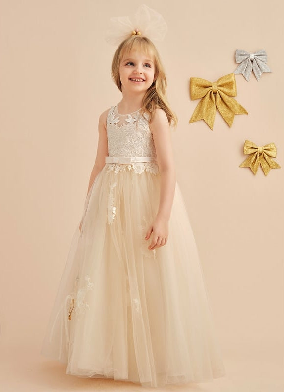 Robe Dentelle Enchantée Beigée - gallery 4