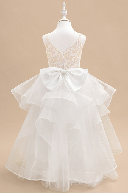 Robe Dentelle Tulle Volants - gallery 4