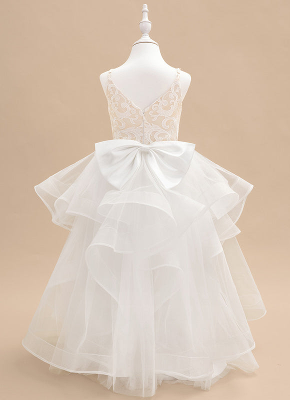 Robe Dentelle Tulle Volants - gallery 4