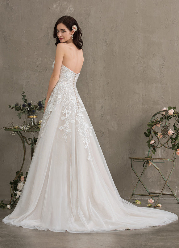 Robe Dentelle Écrue Élégante - gallery 5