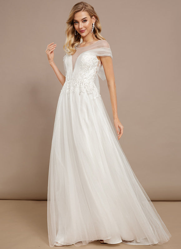 Robe Blanche Dos Nu Dentelle - gallery 2