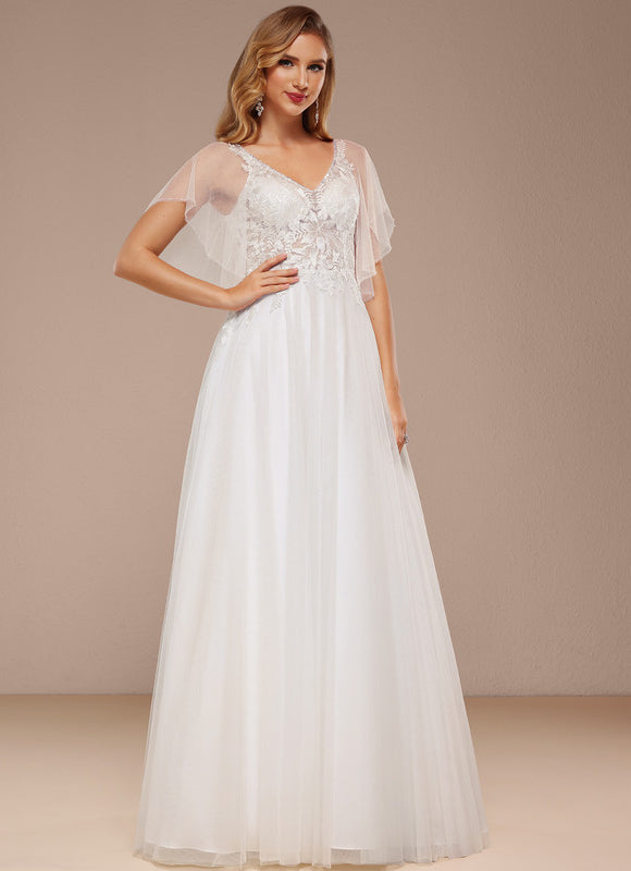 Robe Dentelle Nuptiale Tulle Volants - gallery 4