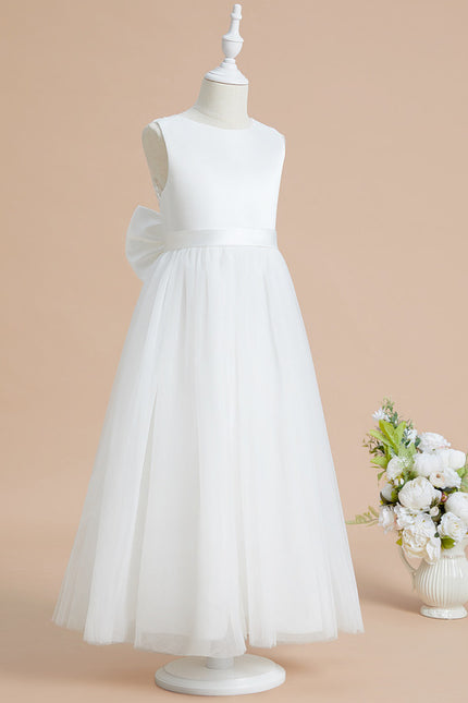 Robe Dentelle Enfant Satinée Élégante - gallery 1