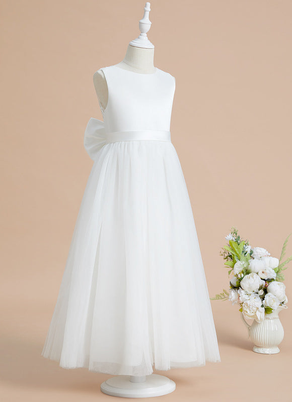 Robe Dentelle Enfant Satinée Élégante - gallery 1