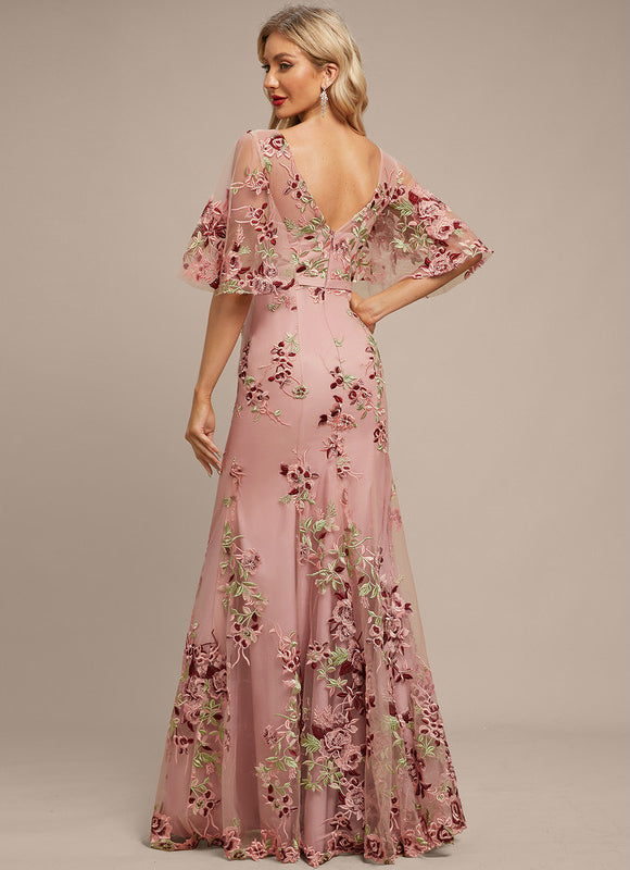 Robe De Soirée Dentelle Perlée - gallery 4