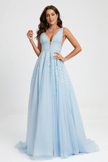 Robe Dentelle Azur Délicate