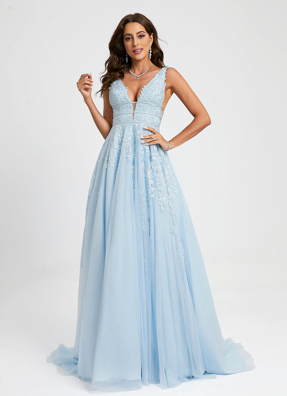 Robe Dentelle Azur Délicate