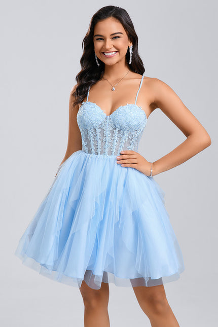 Robe Courte Dos Nu Dentelle - gallery 1