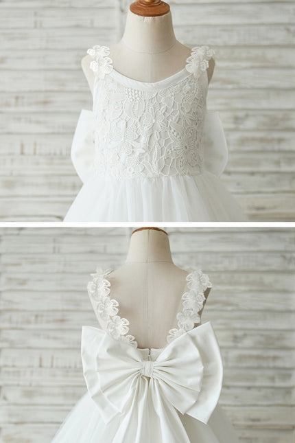 Robe Dentelle Enfant Tulle Satin - gallery 7