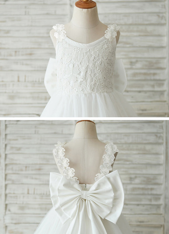 Robe Dentelle Enfant Tulle Satin - gallery 7