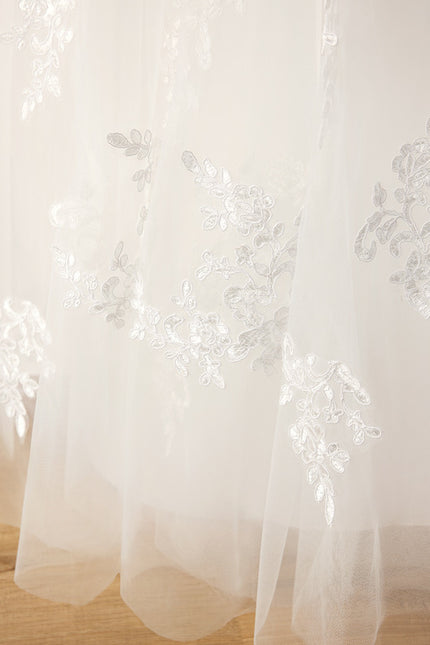 Robe Dentelle Nuptiale Enfant Tulle - gallery 7