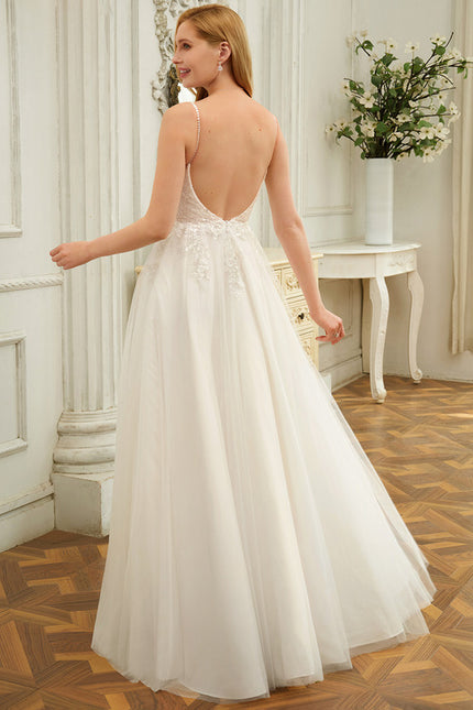Robe Dentelle Éthérée Perlée - gallery 4