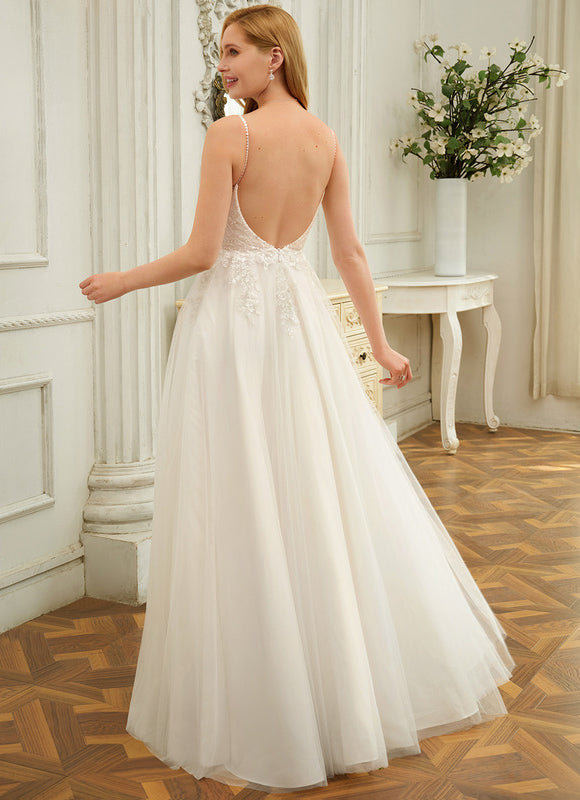Robe Dentelle Éthérée Perlée - gallery 4
