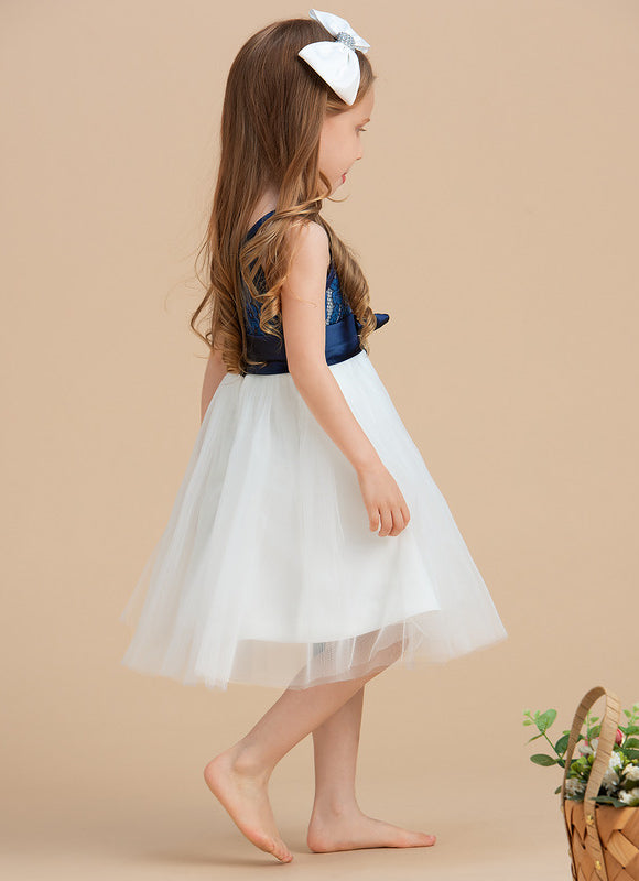Robe Dentelle Enfant Marine - gallery 3