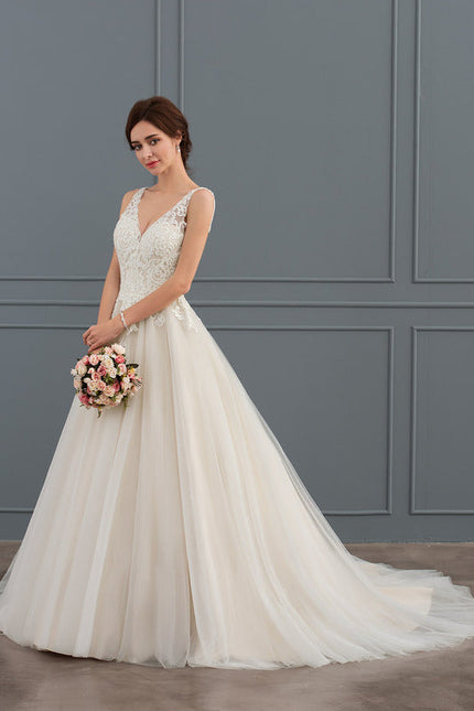 Robe Dentelle Tulle Délicate - gallery 3