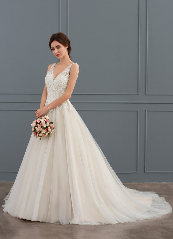 Robe Dentelle Tulle Délicate - gallery 3