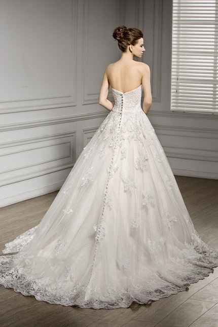 Robe Dentelle Écrue Élégante - gallery 5