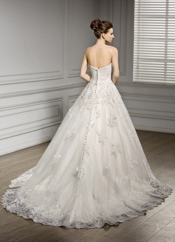 Robe Dentelle Écrue Élégante - gallery 5