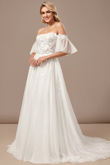 Robe Blanche Longue Dentelle Mariage