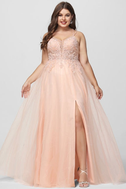 Robe Dentelle Élégante Rose - gallery 5