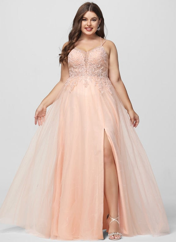 Robe Dentelle Élégante Rose - gallery 5