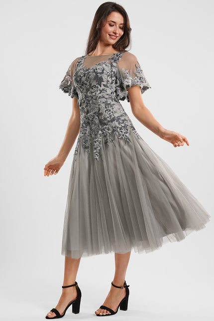 Robe Dentelle Midi Évasée - gallery 3