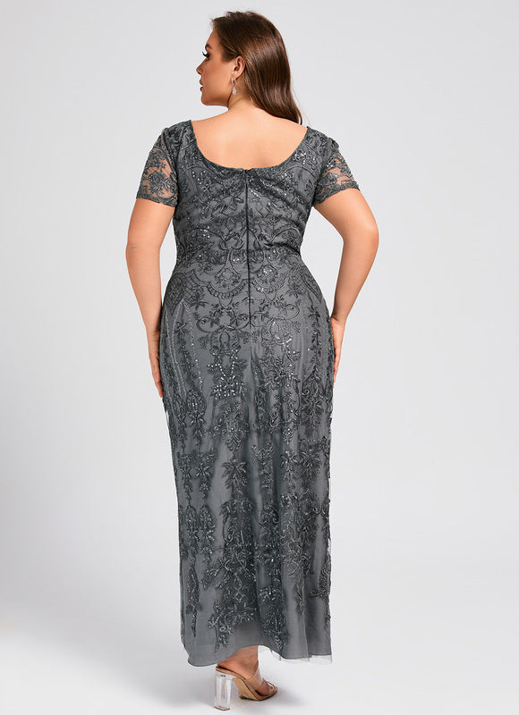 Robe Longue Mousseline Dentelle - gallery 7