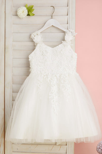 Robe Dentelle Enfant Tulle Floral - gallery 6