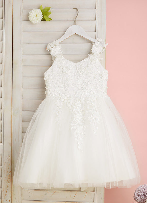 Robe Dentelle Enfant Tulle Floral - gallery 6