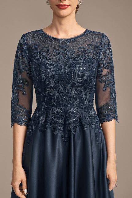 Robe Dentelle Mère Satinée Chic - gallery 7