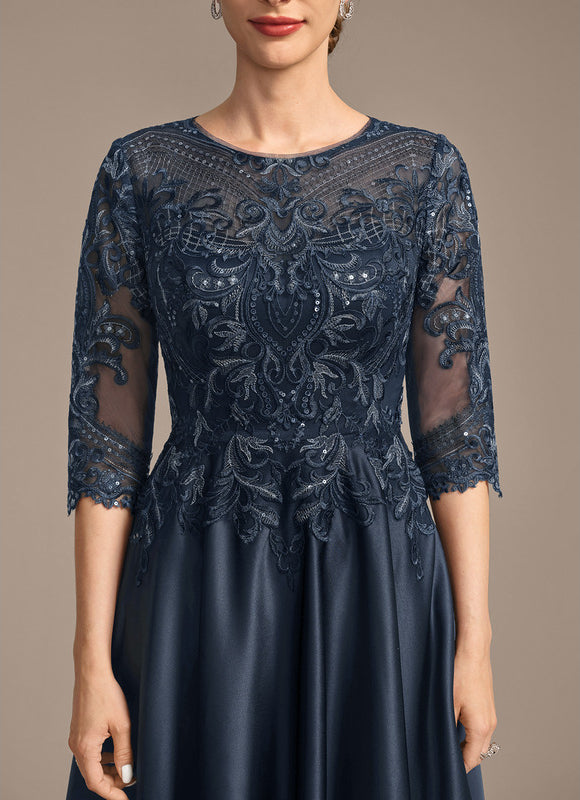 Robe Dentelle Mère Satinée Chic - gallery 7