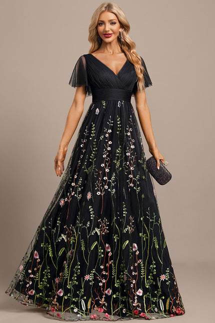 Robe Dentelle Nocturne Florale - gallery 5