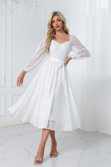 Robe Blanche Dentelle Mariage Civil - gallery 6