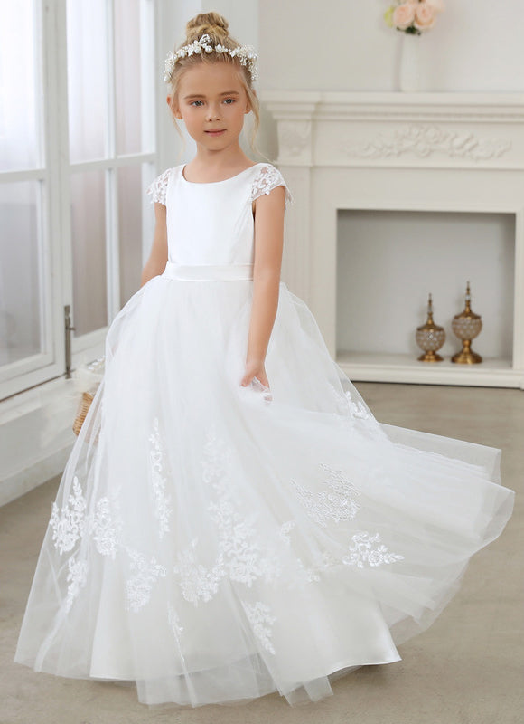 Robe Dentelle Nuptiale Enfant Tulle