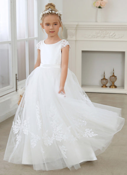 Robe Dentelle Nuptiale Enfant Tulle