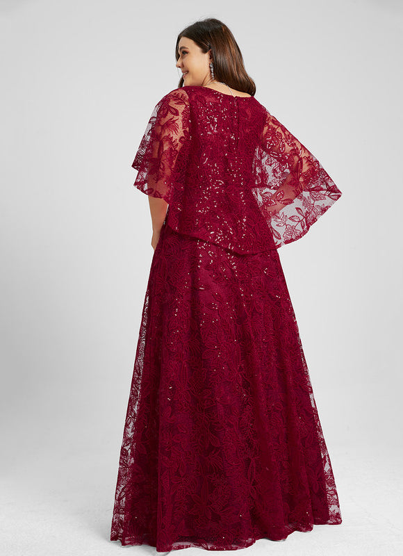Robe Dentelle Éclat Bordeaux - gallery 7