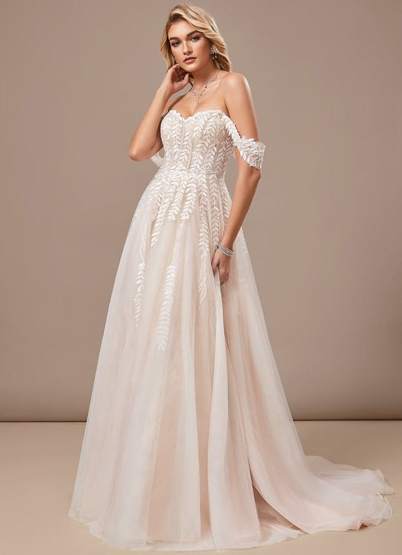 Robe Epaule Dénudée Dentelle - gallery 2