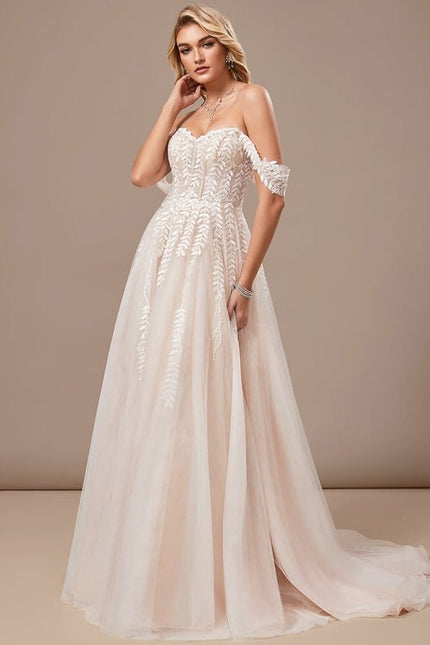 Robe Epaule Dénudée Dentelle - gallery 2